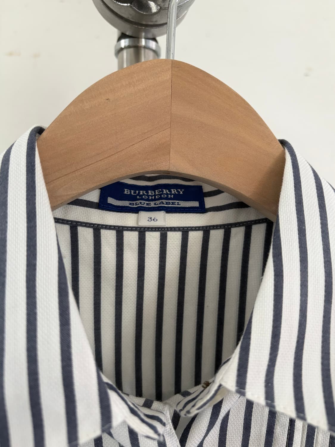 Burberry 버버리 블루라벨 네이비 스트라이프 미니 셔츠 원피스 상품이미지5