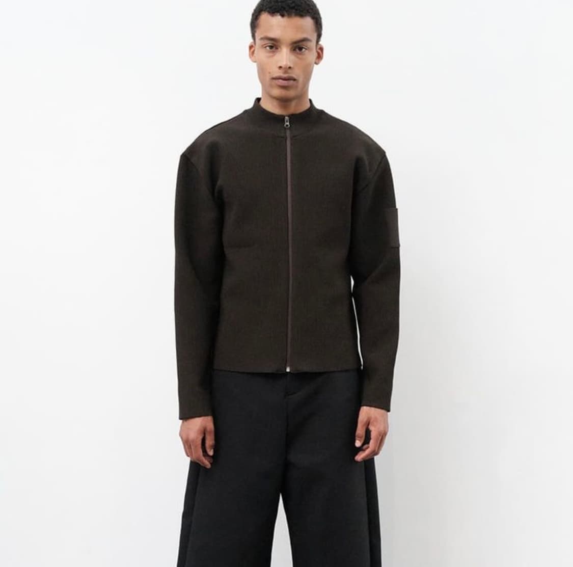 [L] 아모멘토 모크넥 집업 가디건 상품이미지1