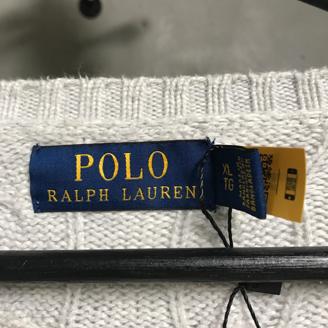 폴로 랄프로렌 케이블 니트 화이트 XL 상품이미지5