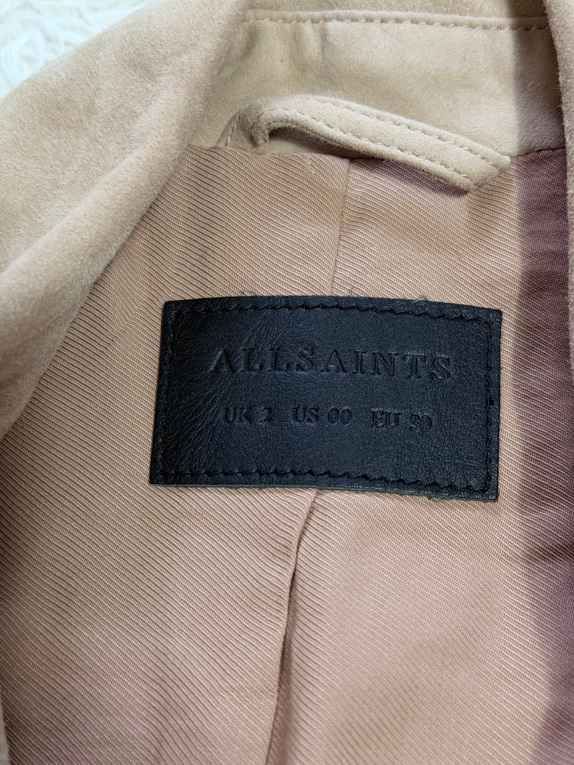 (AllSaints) 정품 여성 프릴 스웨이드 라이더 자켓 상품이미지9
