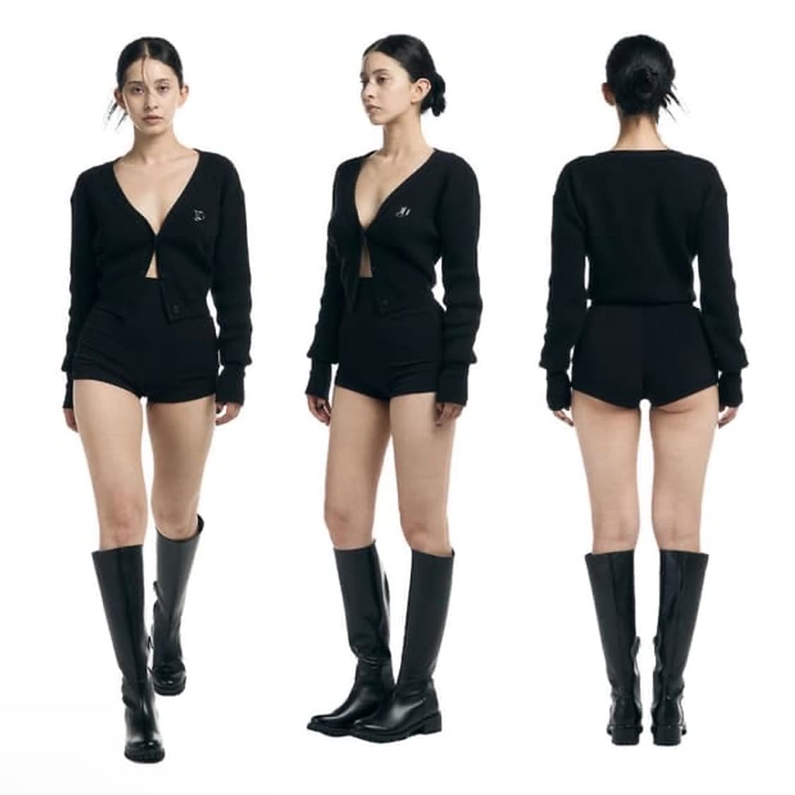 새상품 12.8>5.5) 오도어 본 가디건 블랙 상품이미지3