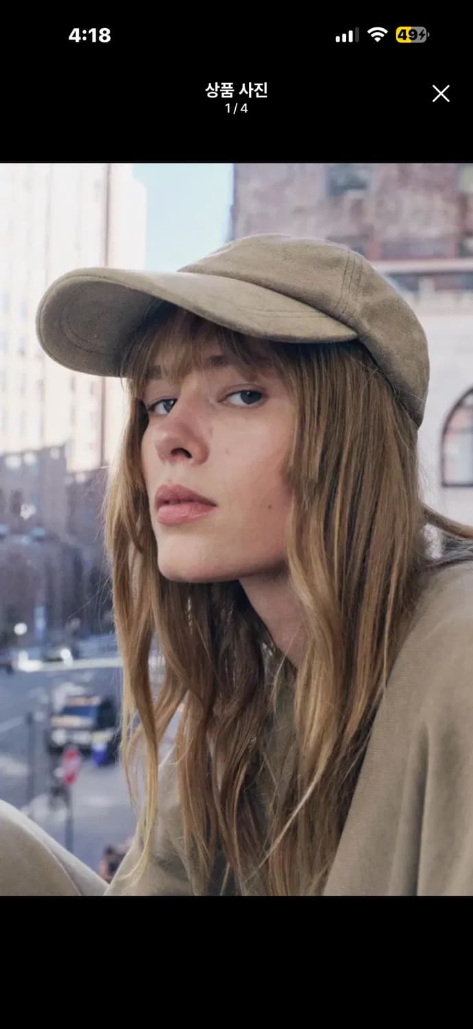 자라 100% LEATHER 스웨이드  캡  상품이미지1