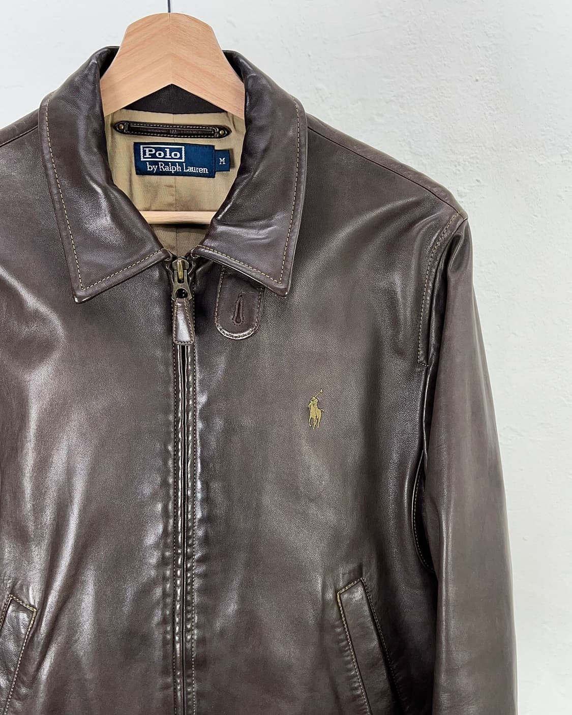 폴로 랄프로렌 브라운 맥스 웰 쉽 레더 블루종 자켓 상품이미지4