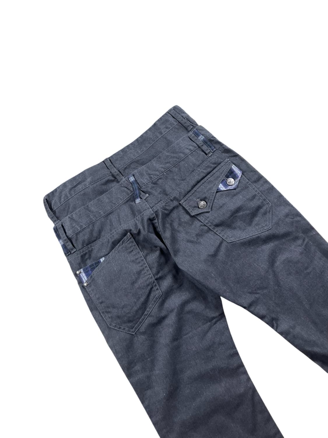 Vintage 더블 웨이스트 코튼 팬츠  상품이미지5