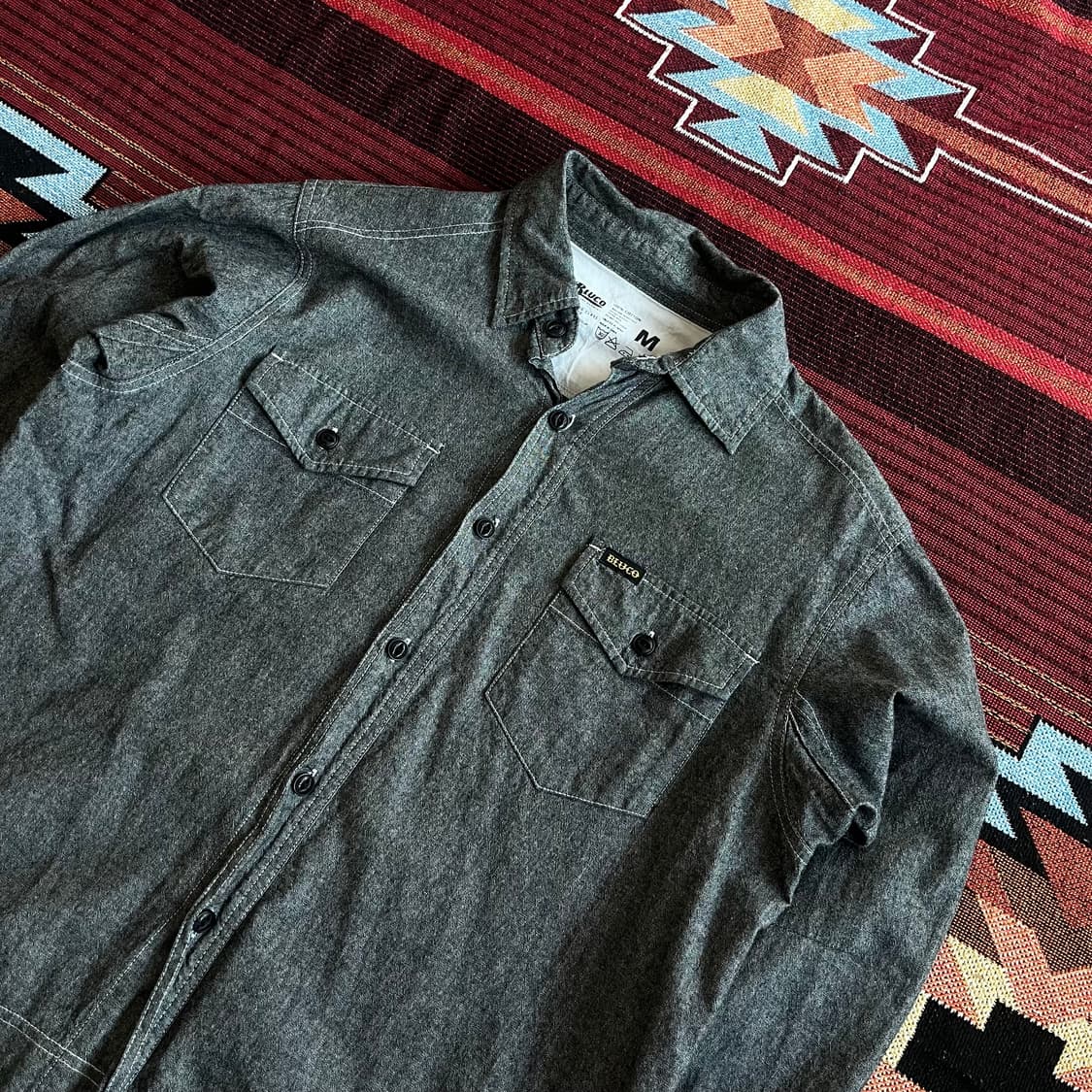 블루코 샴브레이 워크 셔츠 BLUCO CHAMBRAY WORK SHIRT 상품이미지3