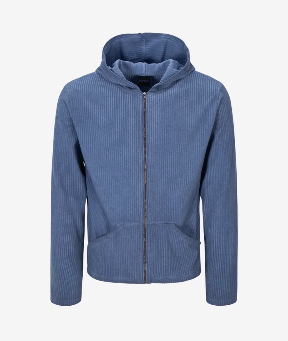 톤슬 더티 워싱 골지 집업 후드 블루 상품이미지3