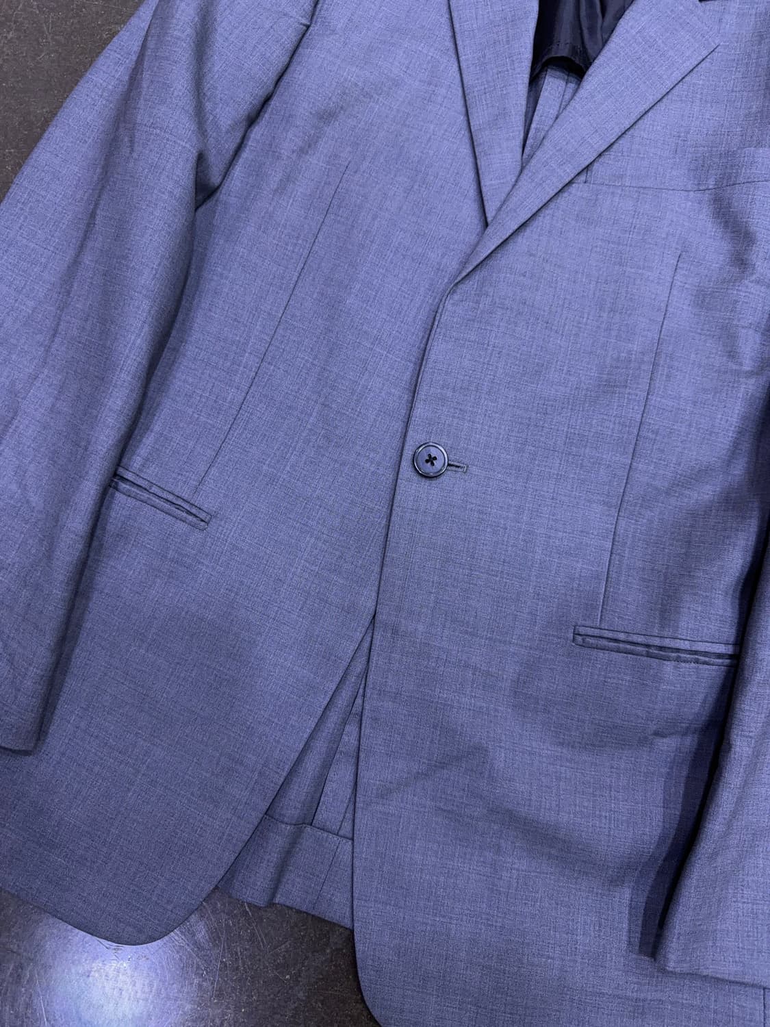 시스템옴므 울 그레이 수트셋업 자켓 팬츠 슬랙스 46 상품이미지5