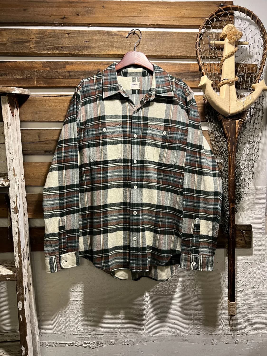 [XL]OSHKOSH 오시코시 타탄체크 플란넬 셔츠 상품이미지1