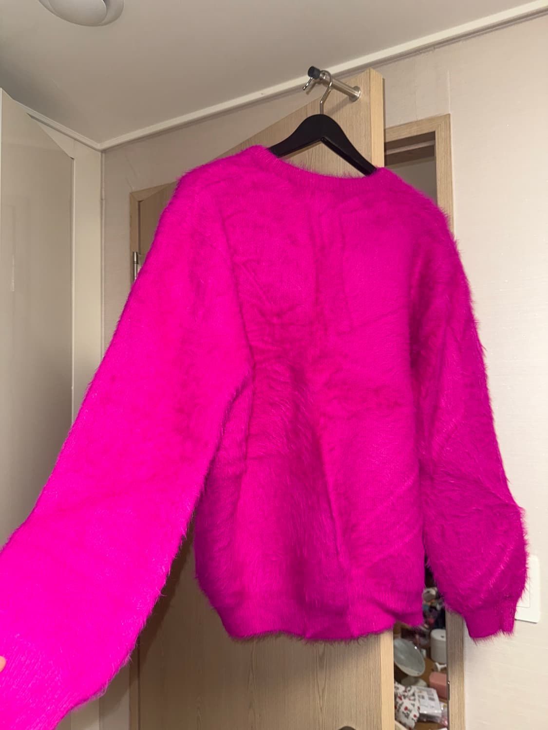 남자 프리미엄 앙고라 니트 핫핑크 상품이미지1