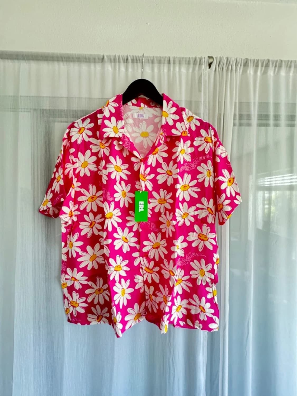  ERL 이알엘 플로럴 프린트 비스코스 셔츠 핑크 상품이미지1