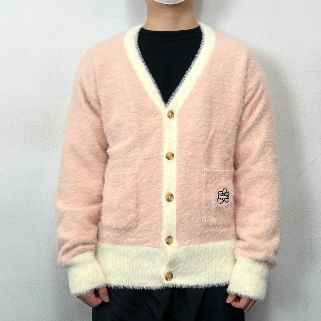 라코스테 x 골프왕 골프 르 플레르 모헤어 울 니트 가디건 상품이미지3