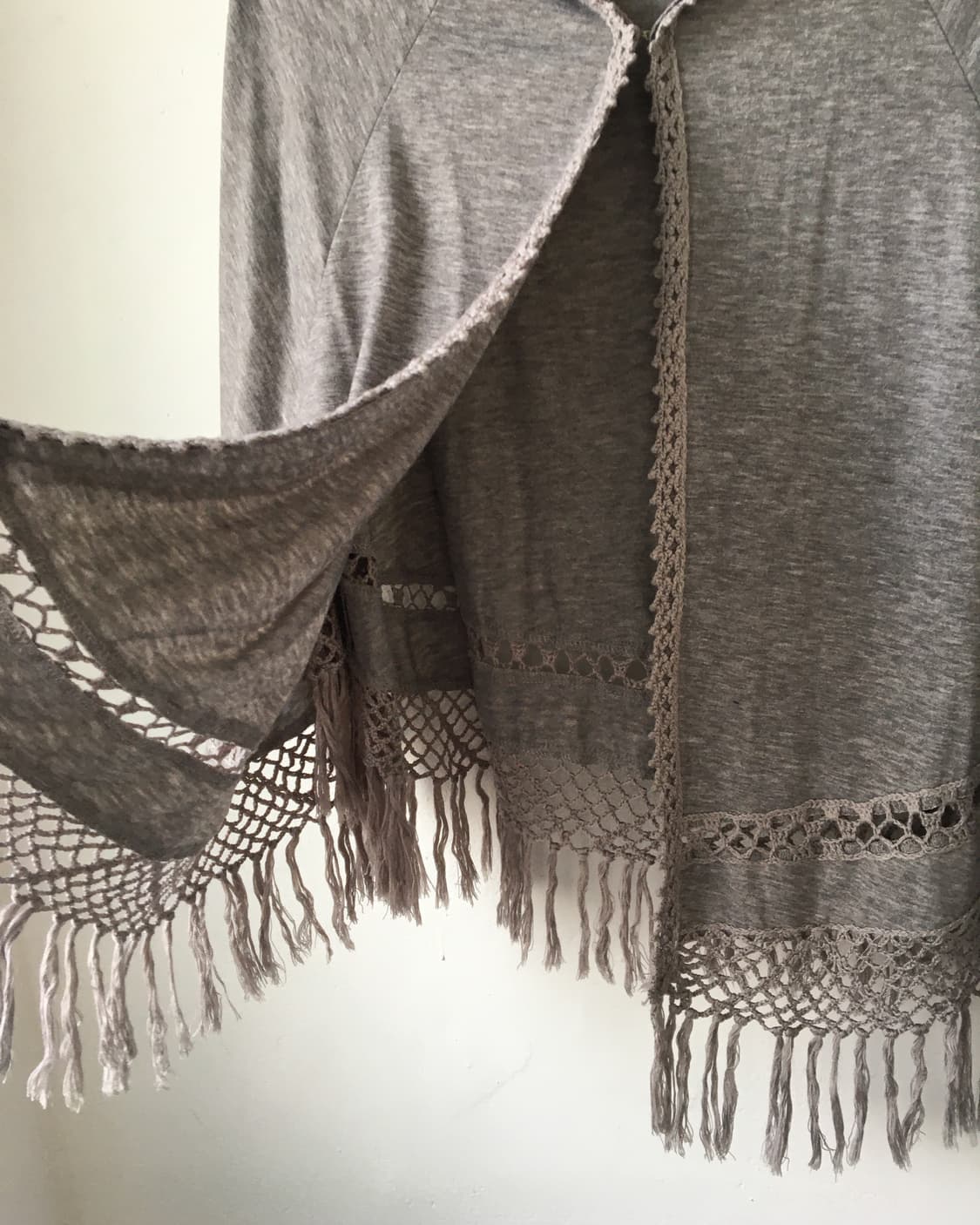 Ethnic mood fringe hood cape 상품이미지5