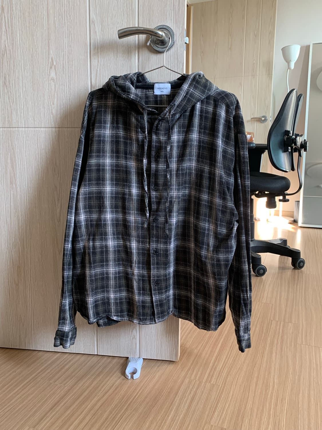 후드 체크남방 상품이미지1