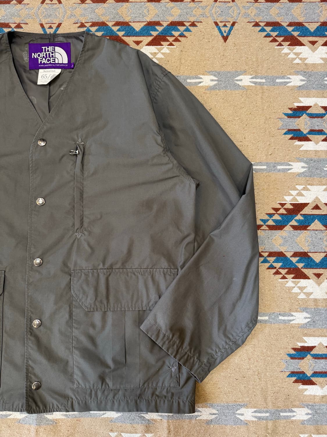 [L][100] 노스페이스 퍼플라벨 미드웨이트 호버 필드 가디건 그레이 상품이미지3