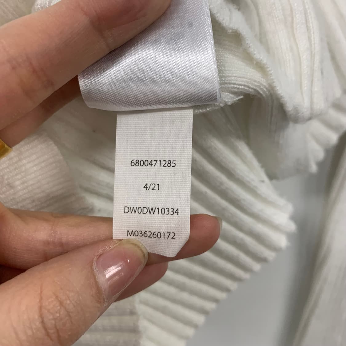 타미힐피거 골지 화이트 니트 집업 상품이미지4