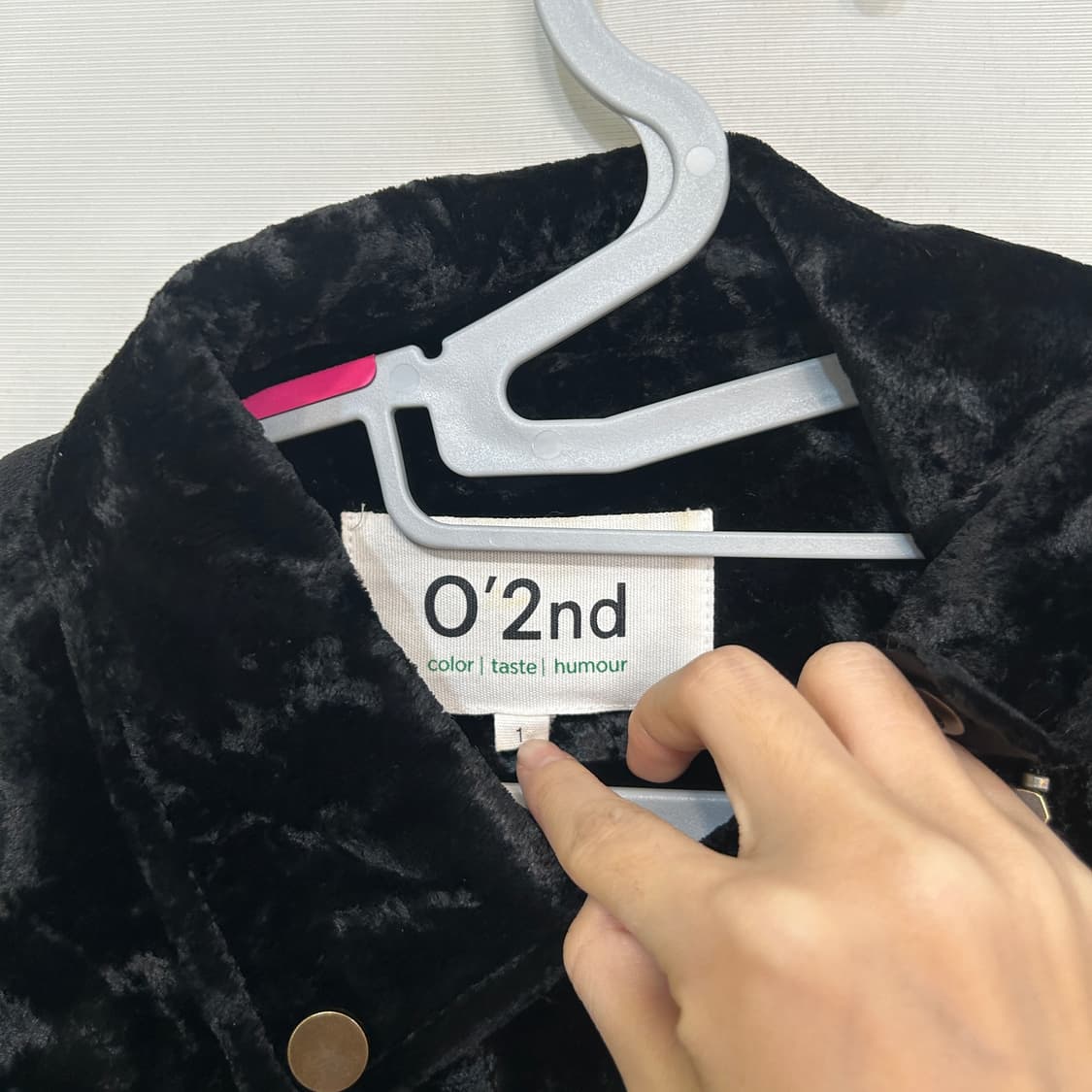 한섬 오즈세컨 벨벳 자켓 55 상품이미지2