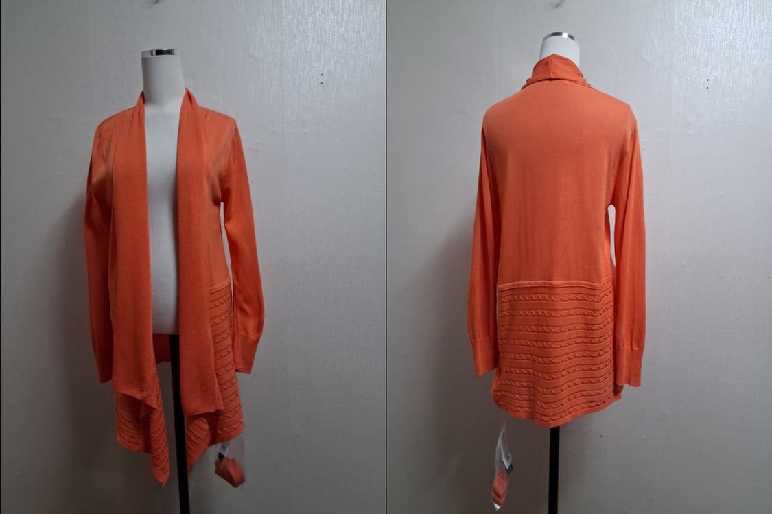일본수입 ad dress 춘추 오렌지 숄카라 가디건  새옷66까지 
일본 상품이미지3