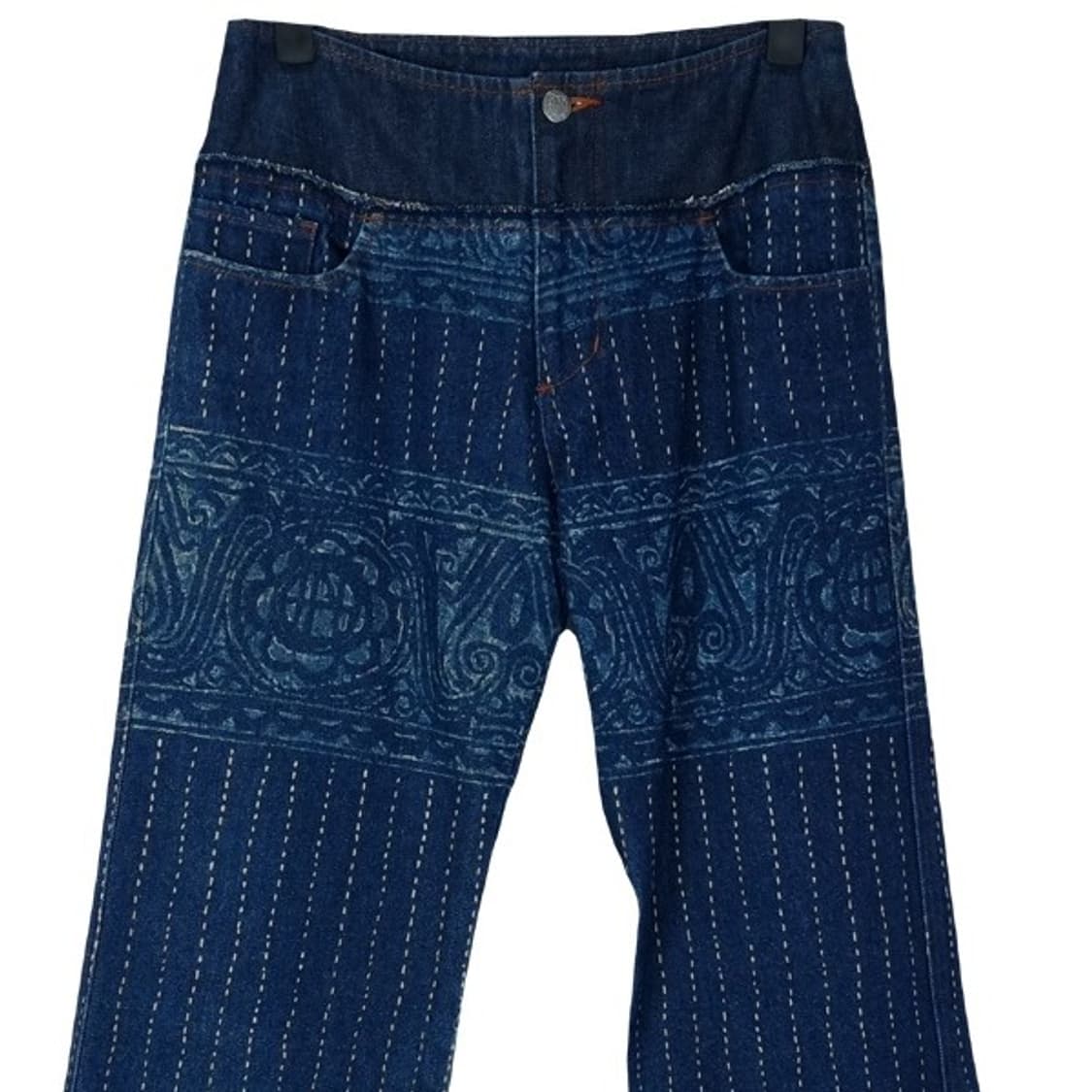 [장폴고티에] 아카이브 에스닉 패턴 플레어 데님 팬츠 청바지 P01330 상품이미지4