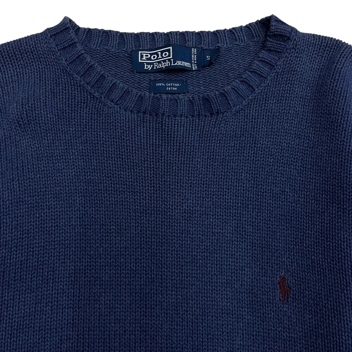 폴로 랄프로렌 버건디포니 블루 니트 S 상품이미지4
