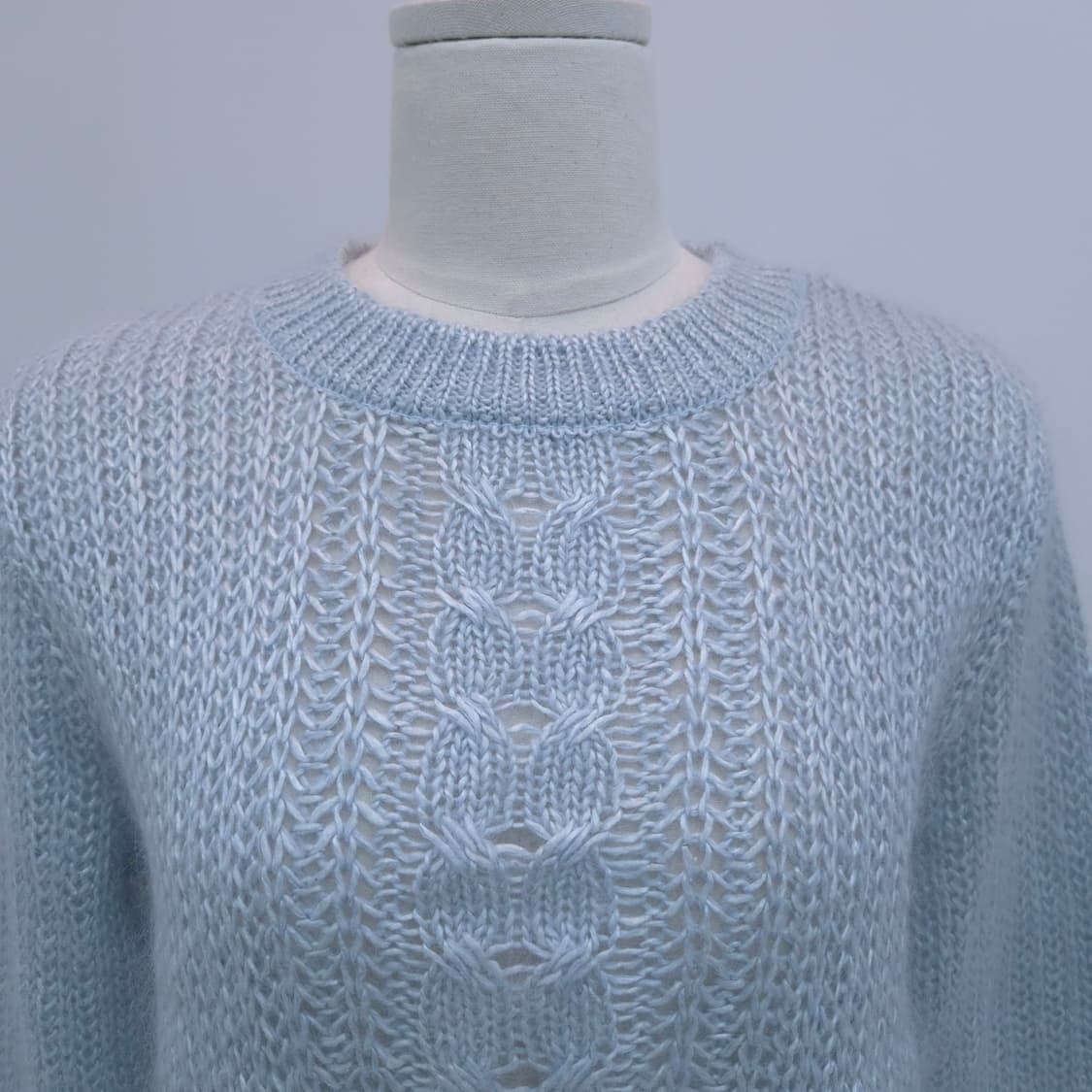 일본제 실크울  꽈배기 니트 스웨터 상품이미지2