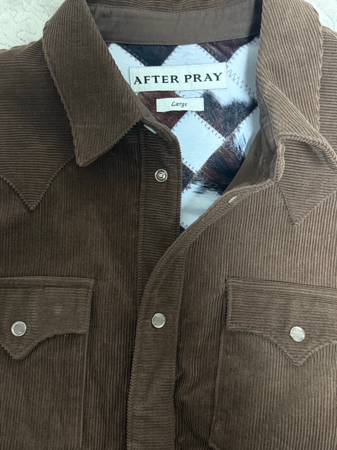 애프터 프레이 웨스턴 코듀로이 셔츠 상품이미지3