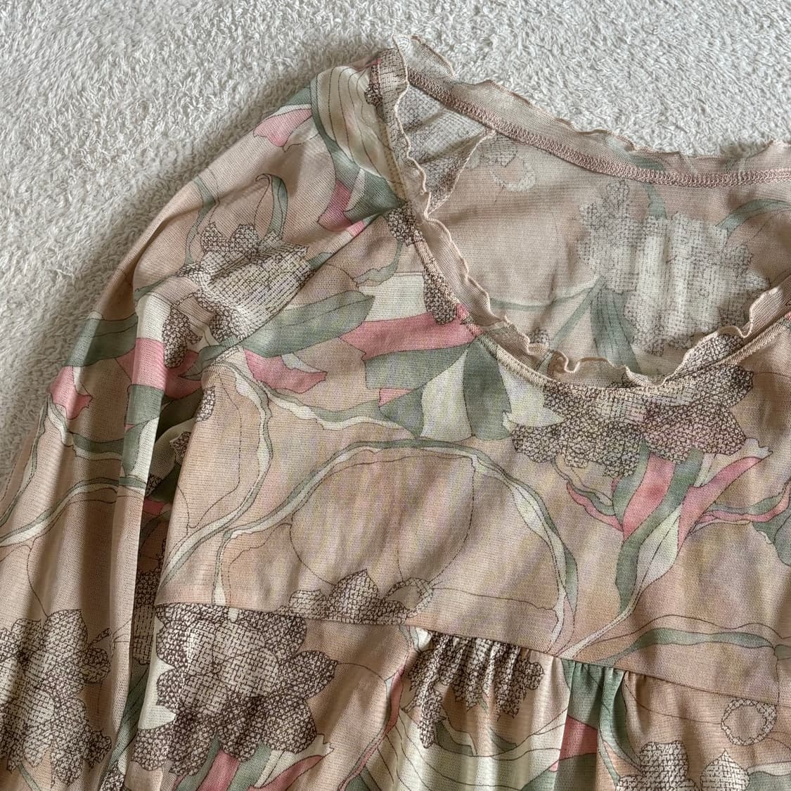 일본빈티지 ketty 희귀 모리걸 페어리 시스루 탑 상품이미지2