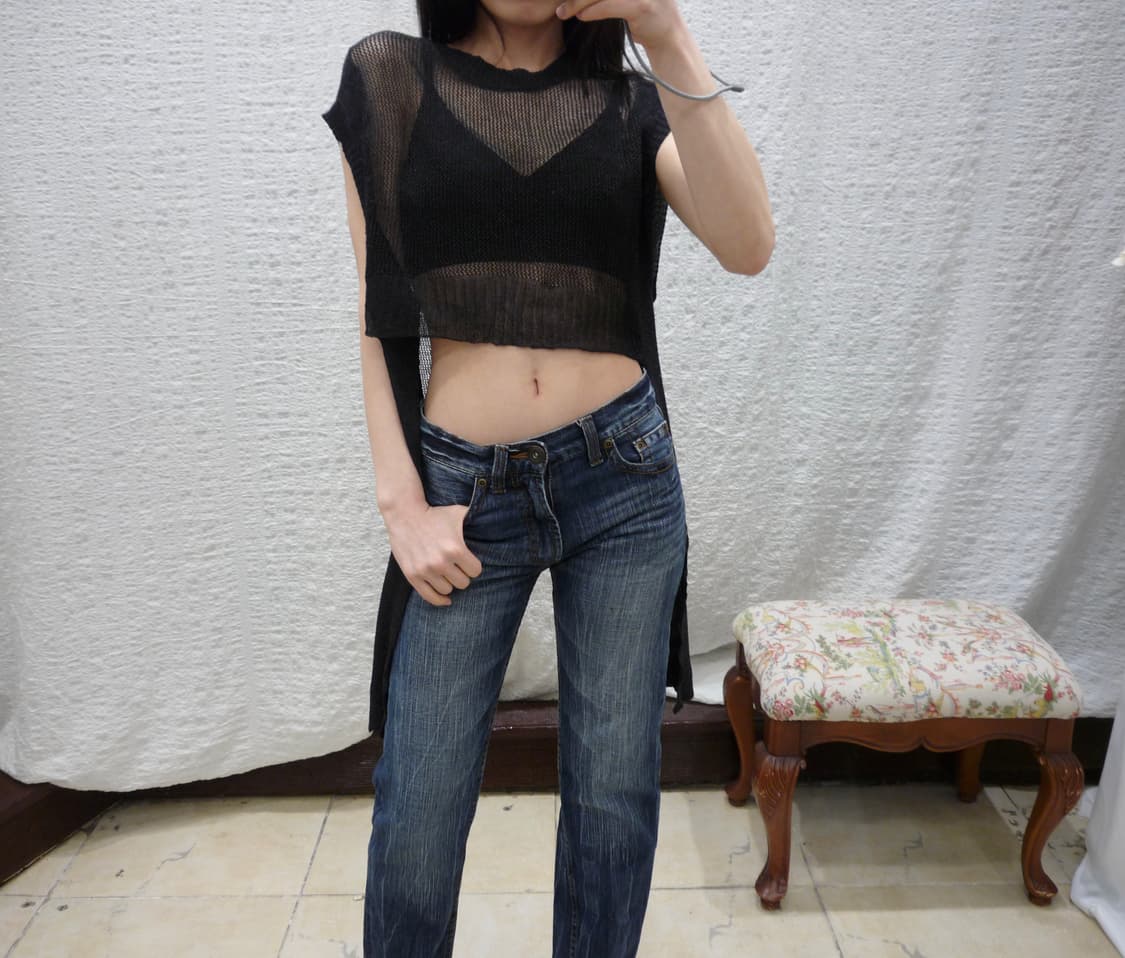 Black chic net knit 상품이미지5