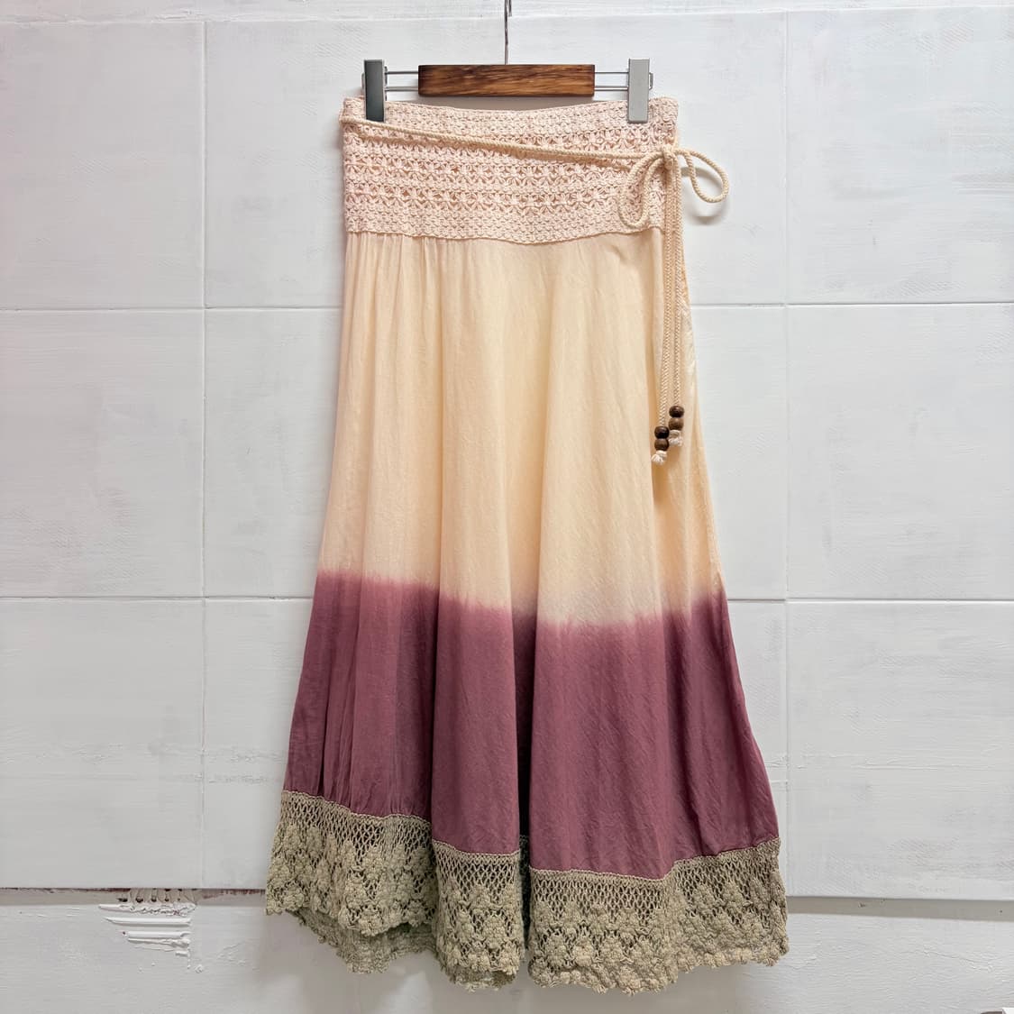 OTTO 그라데이션 히피 에스닉 네트 롱 스커트 L JPN 상품이미지1