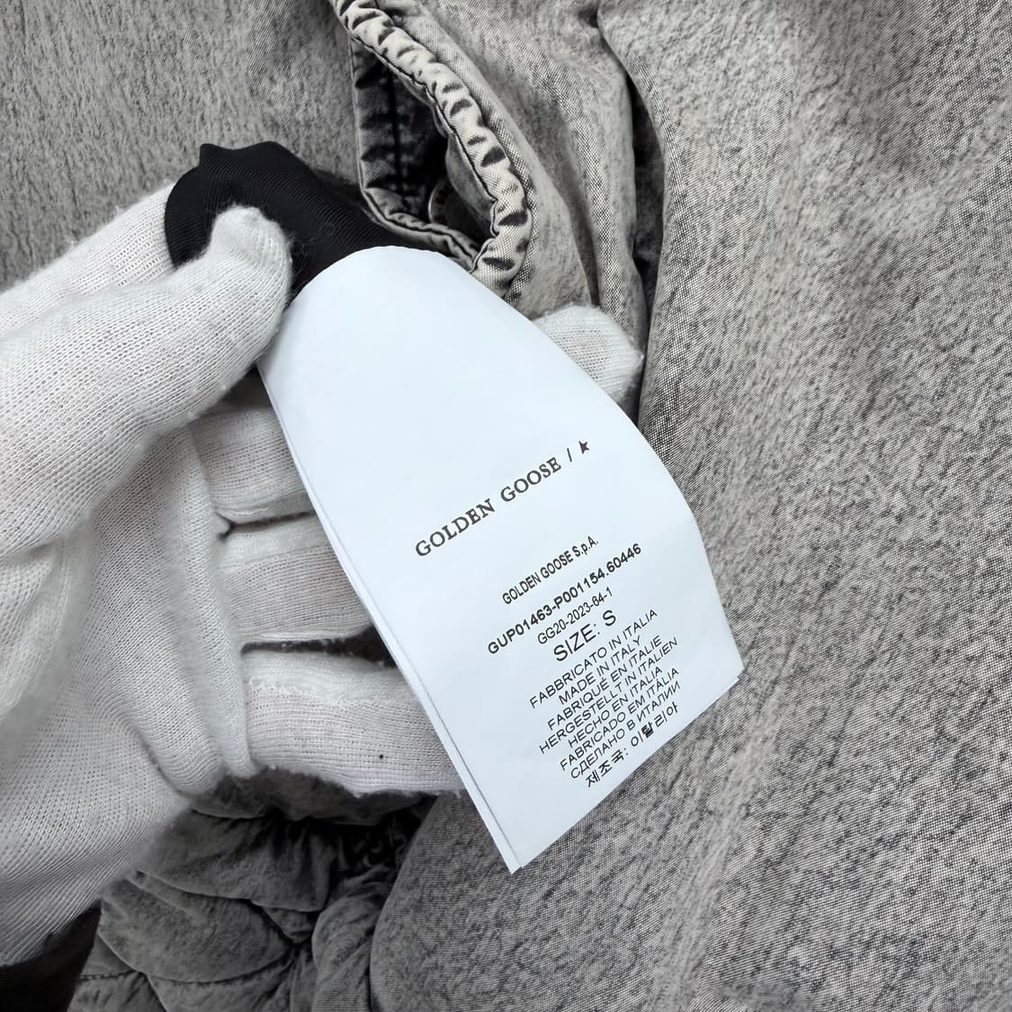 [S+급/오버핏S] 골든구스 퀼팅 봄버 블루종 자켓 그레이 상품이미지6