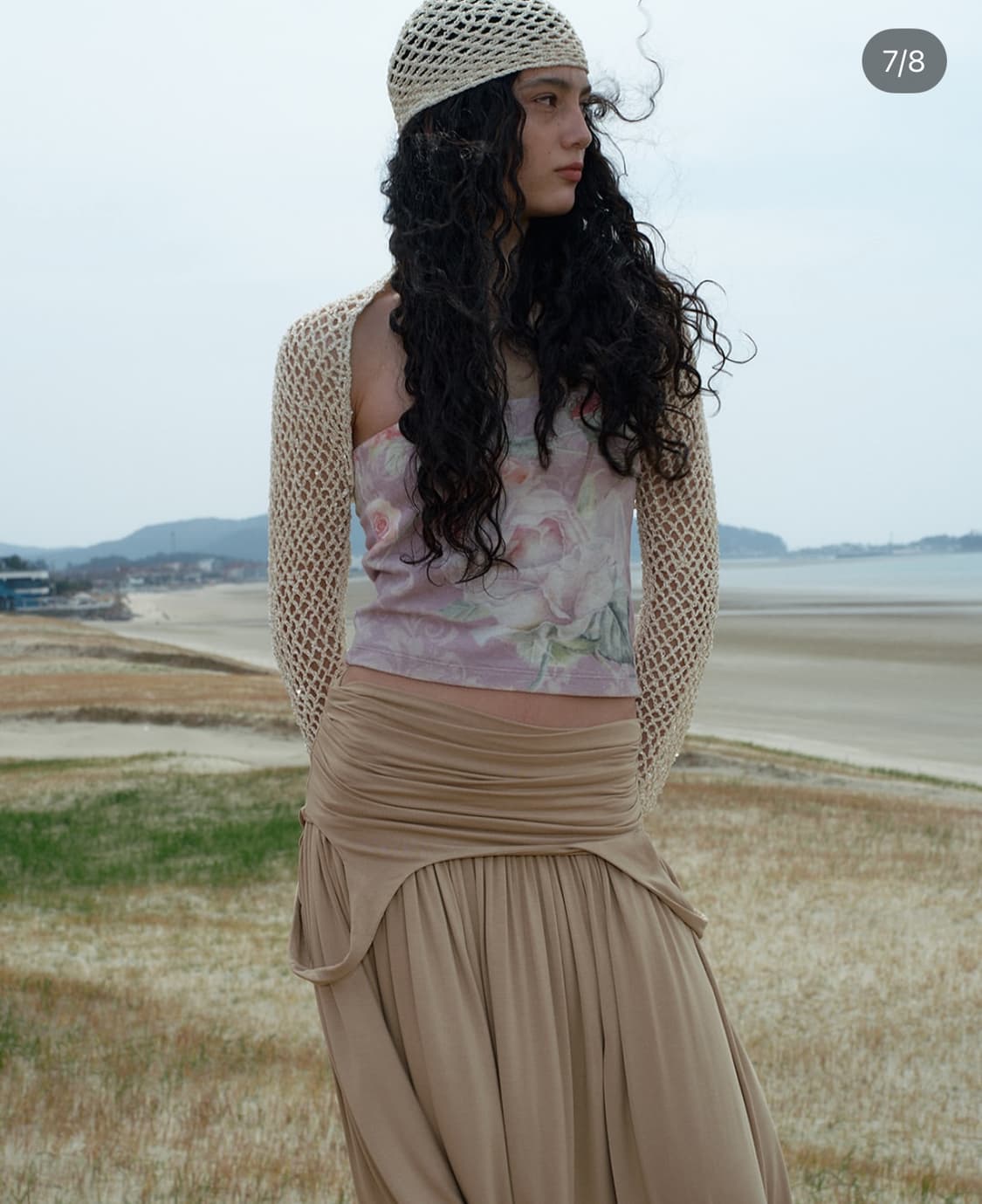 오버듀플레어 로즈 패턴 튜브탑&스커트 셋업 상품이미지4