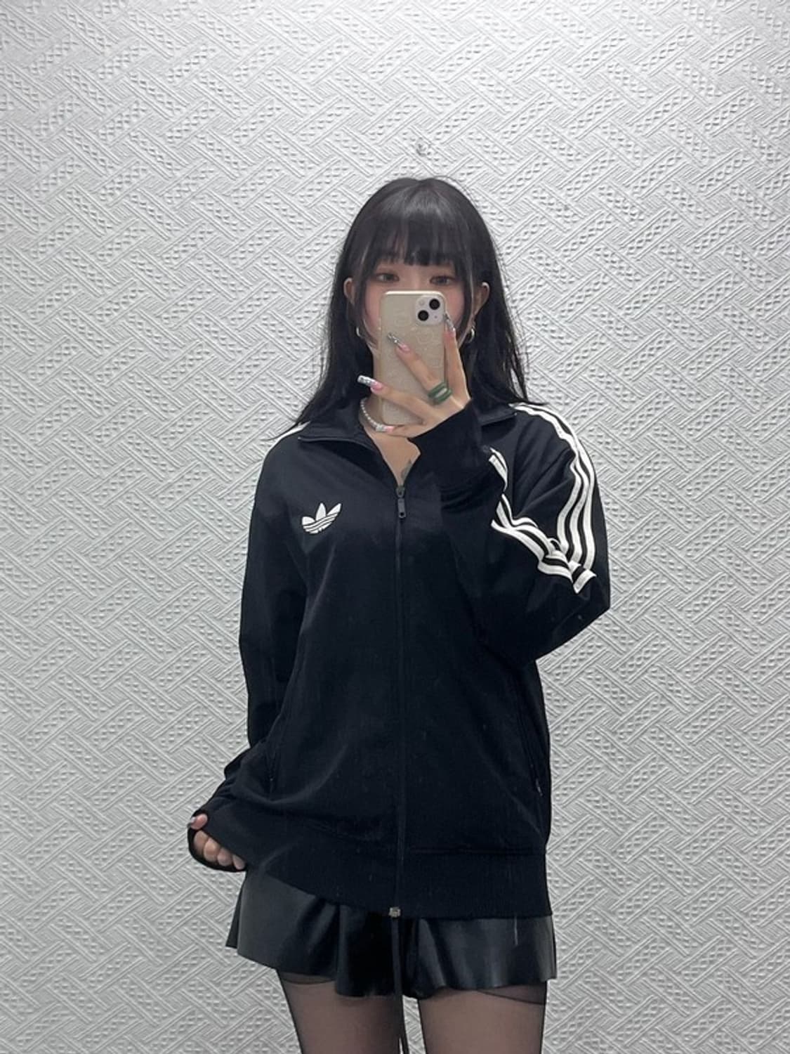 아디다스 빈티지 오리지널 파이어버드 검흰 져지 집업 105 C12575 상품이미지2