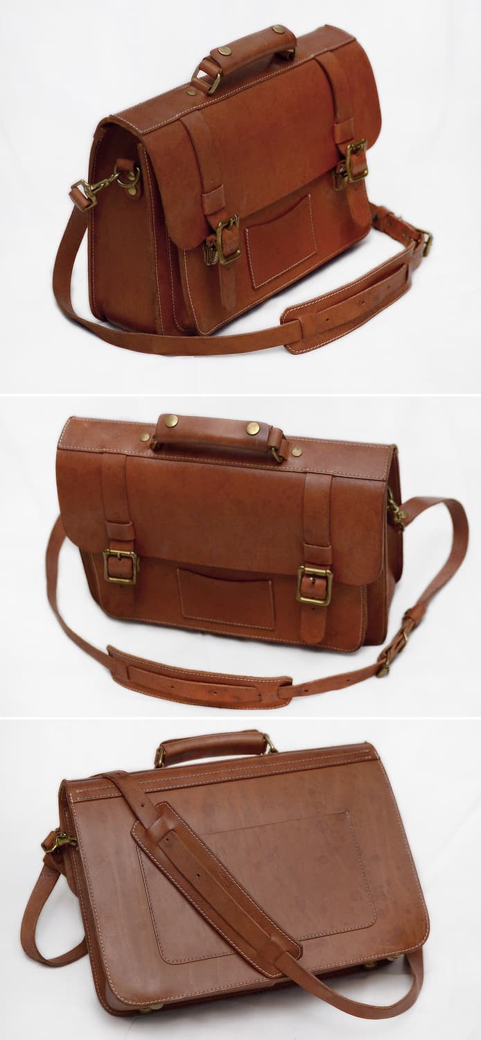 헤비츠 102 핸드메이드 베지터블 레더 클래식 사첼백 상품이미지4