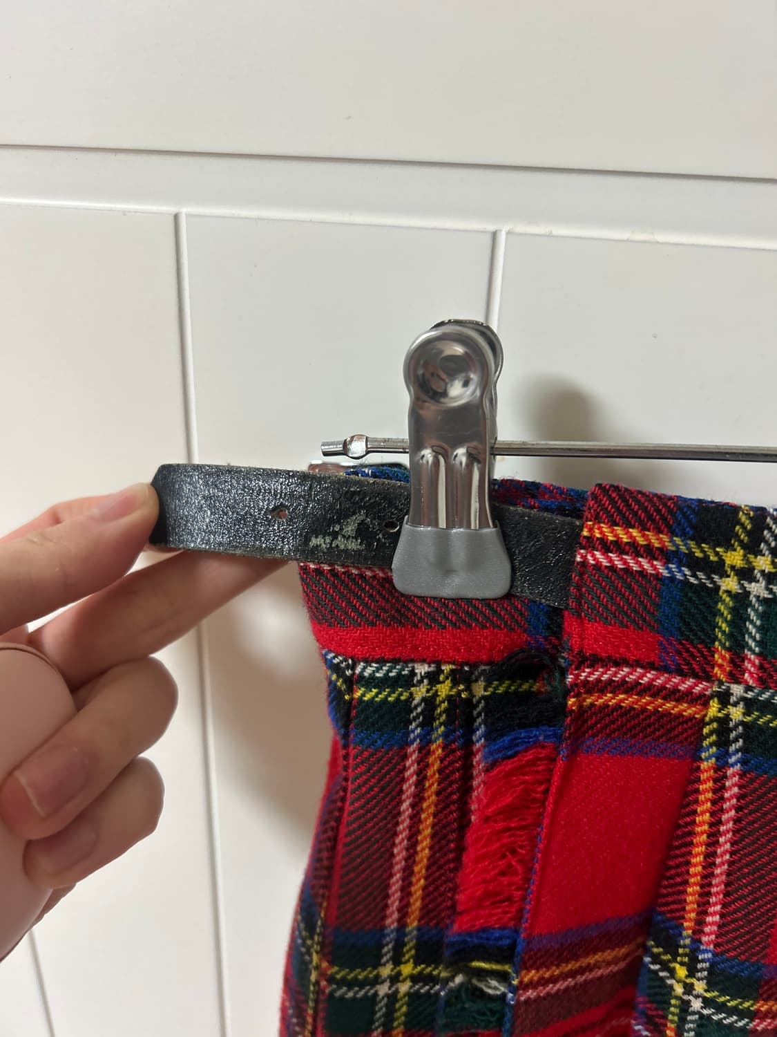 yorkland 타탄 체크 울 랩 스커트 스코티쉬타탄 상품이미지4