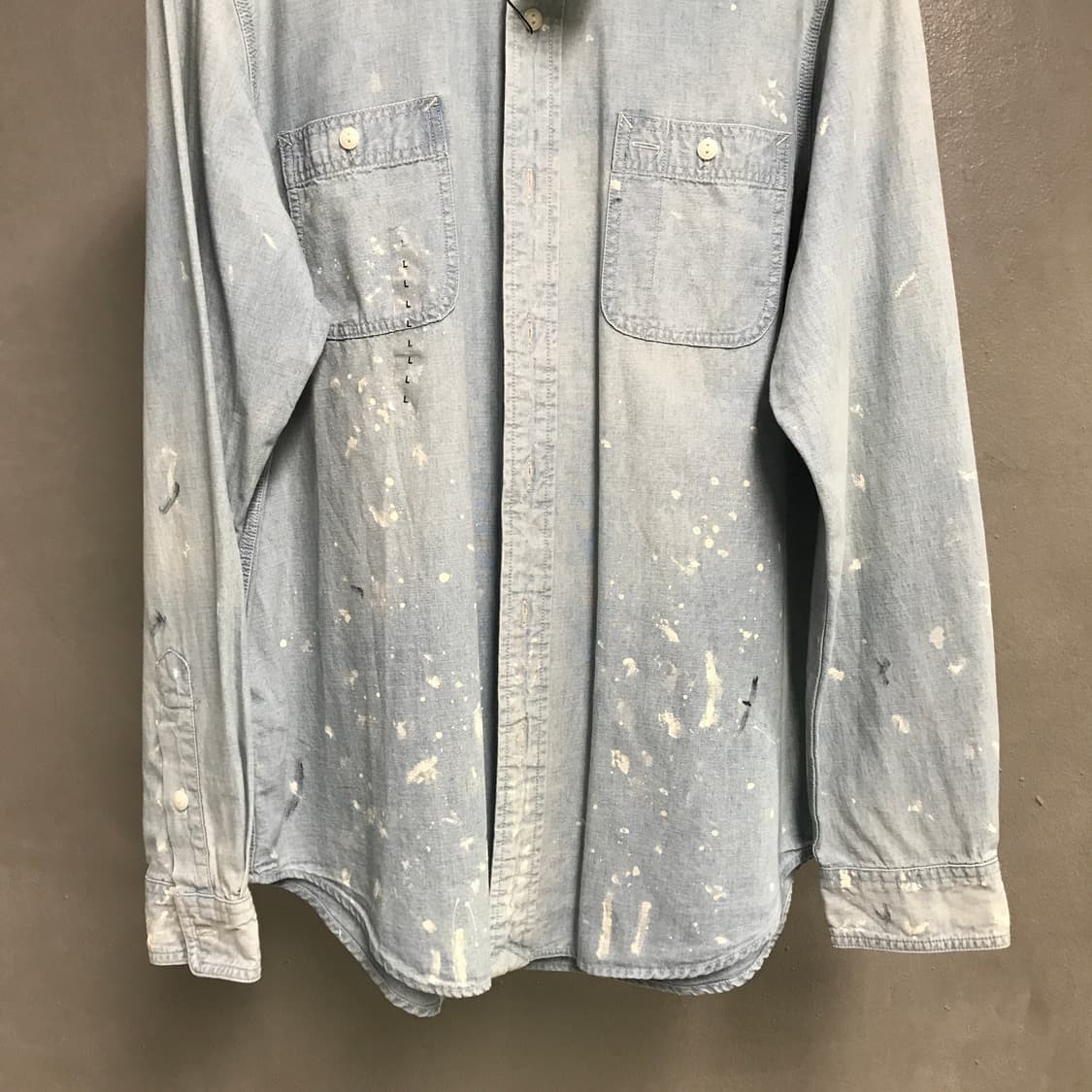 폴로 랄프로렌 페인팅 데님 셔츠 L 상품이미지3