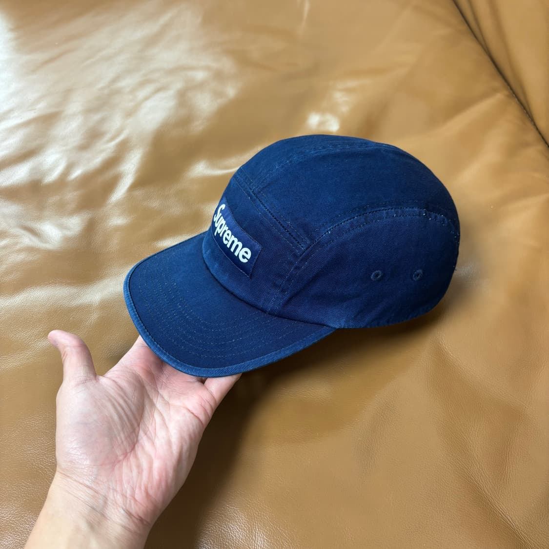 Supreme 슈프림 워시드 인디고 네이비 캠프캡 모자 (Navy) 상품이미지4