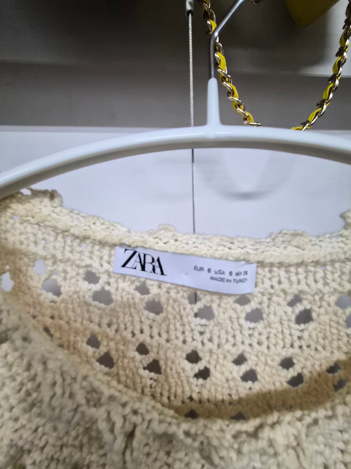 자라 크로쉐 니트. blank 도트 스트라이프 스커트 상품이미지3