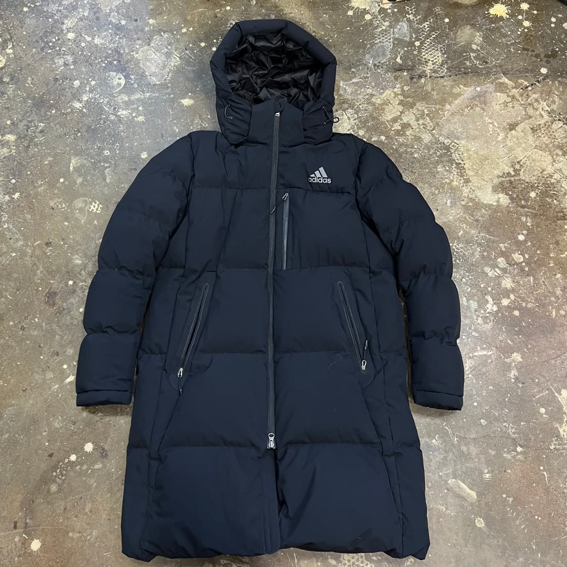 L) 아디다스 덕다운 롱패딩 점퍼 벤치파카 오리털패딩 상품이미지1