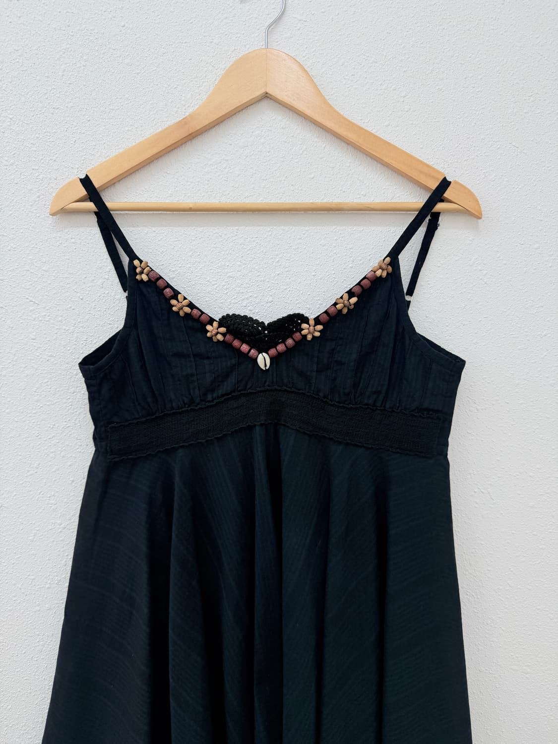 빈티지 Fee Bouie 블랙 하와이 레이어드 슬리브리스 상품이미지3