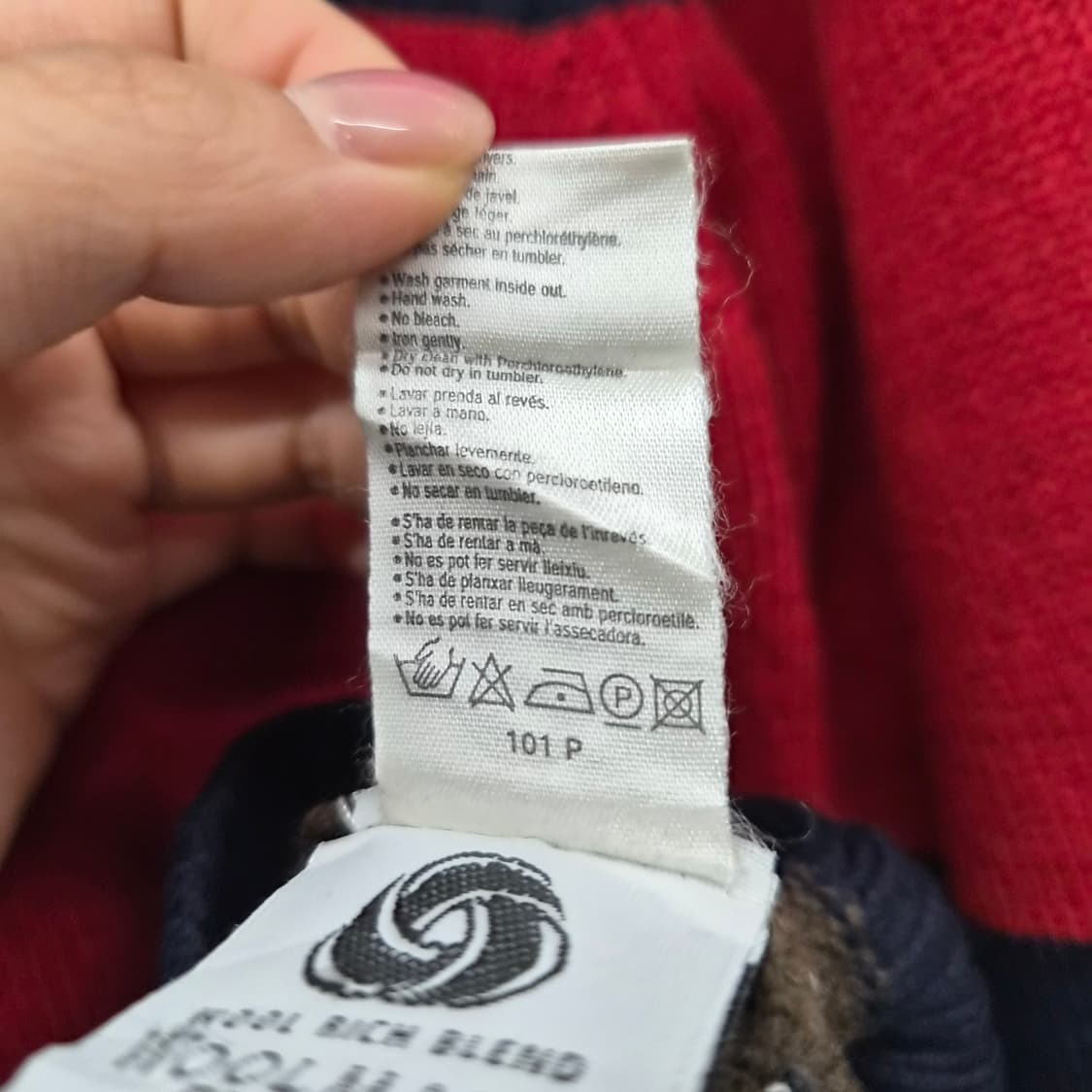 라코스테 스트라이프 패턴 하프넥 니트 남성 L 상품이미지6