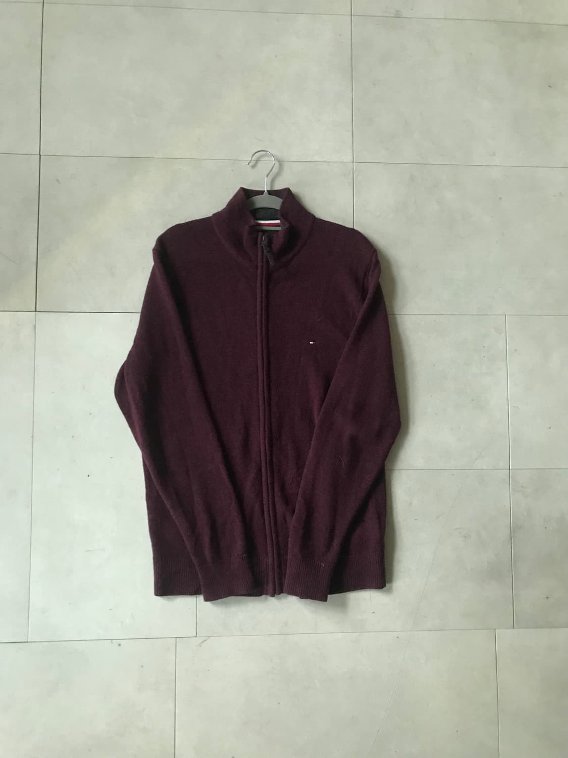 타미힐피거 버건디 니트집업 상품이미지6