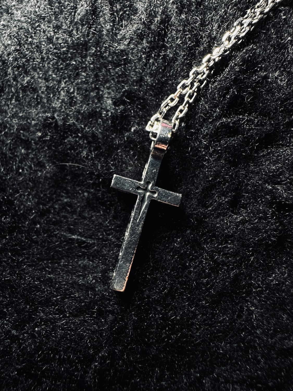 킹크로치 심플 크로스 목걸이 은십자가 목걸이 상품이미지7