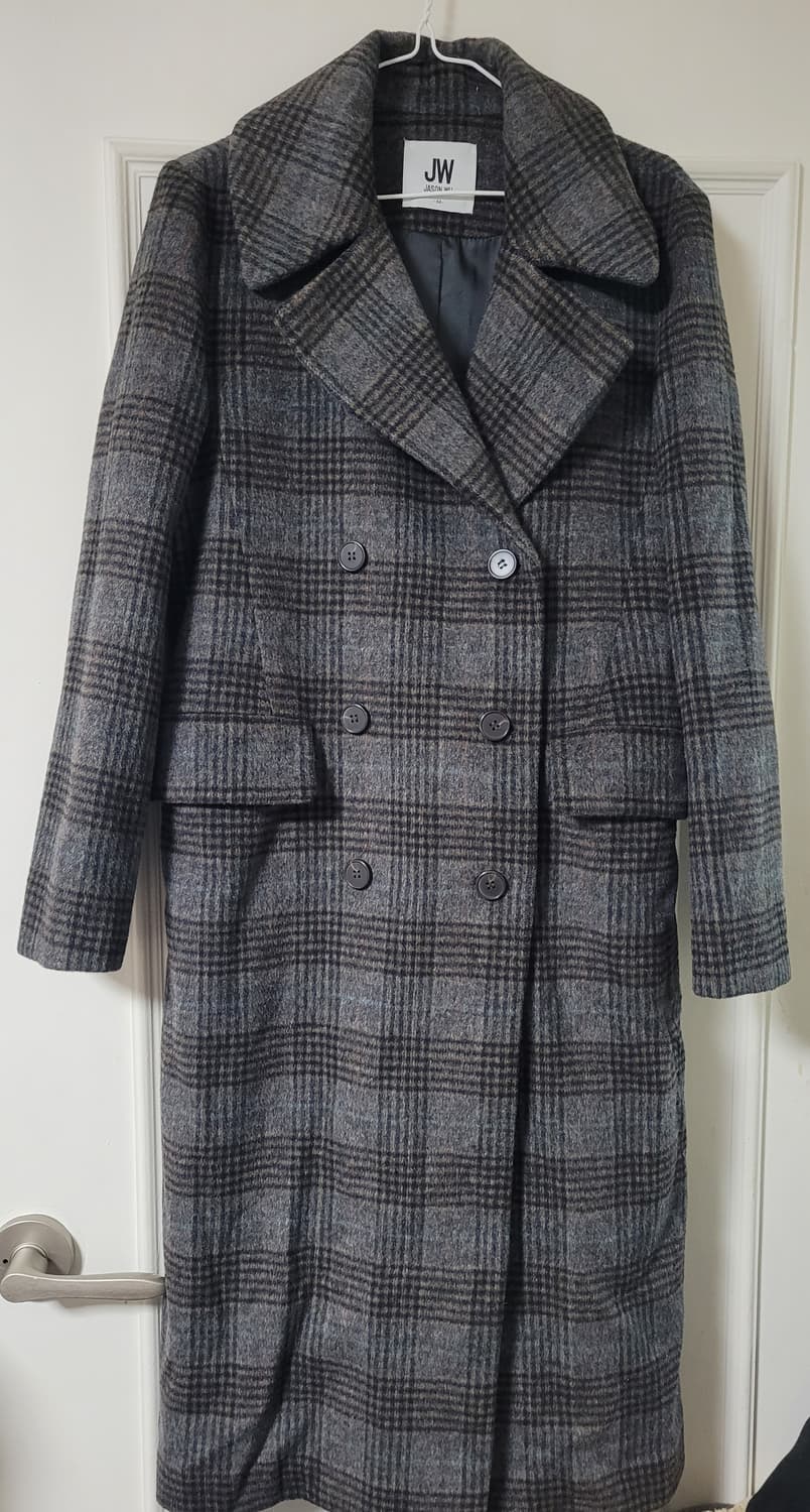 제이슨우 체크 롱코트 상품이미지1
