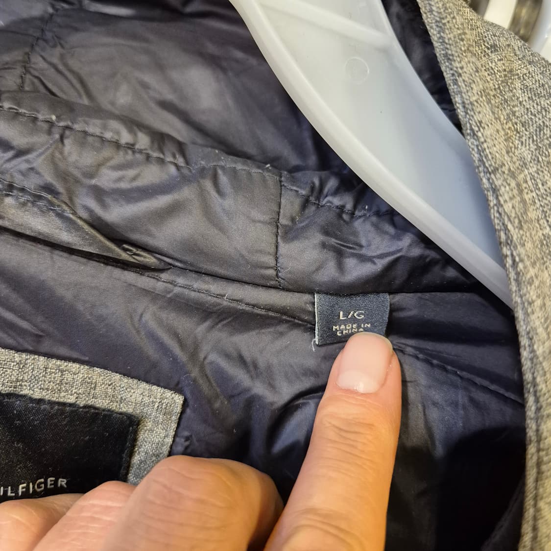 L~XL(착샷잇음) 타미힐피거 그레이 후드점퍼  상품이미지5