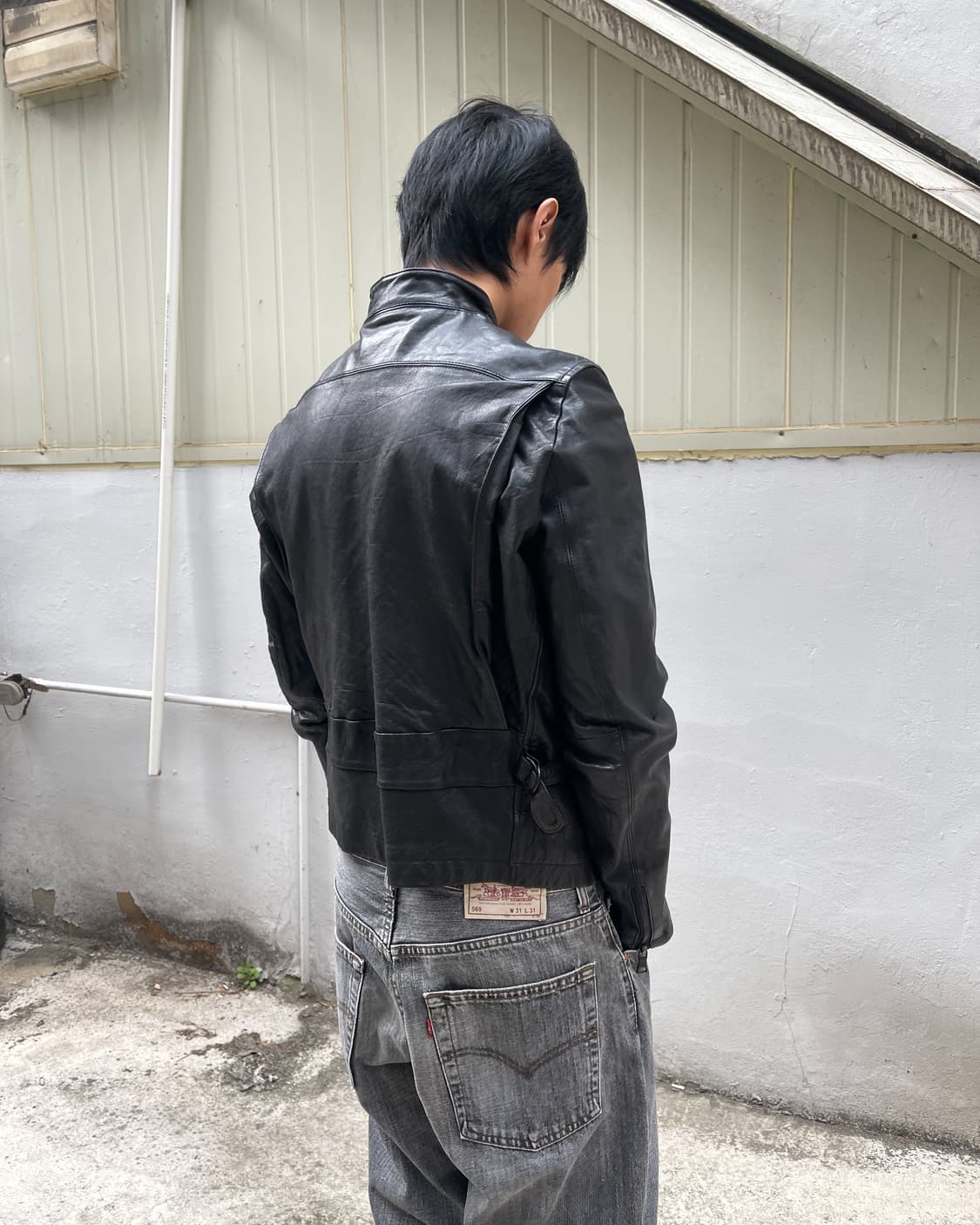 바나나리퍼블릭 카우 레더 바이커 자켓 상품이미지3