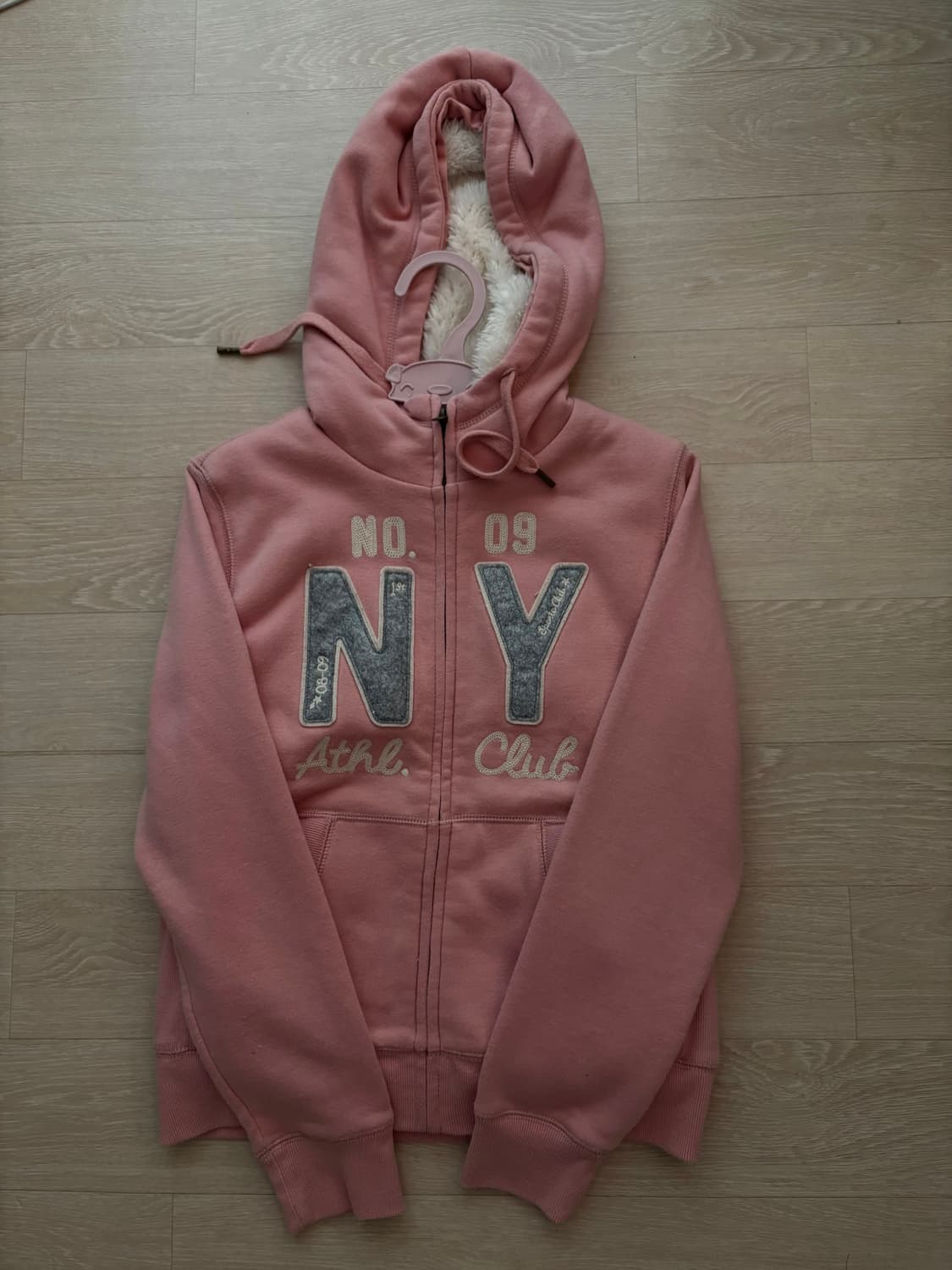 스파오 후드집업 핑크 상품이미지1