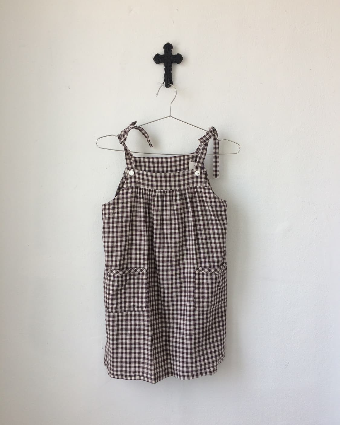 Check pattern sleeveless onepiece 상품이미지2