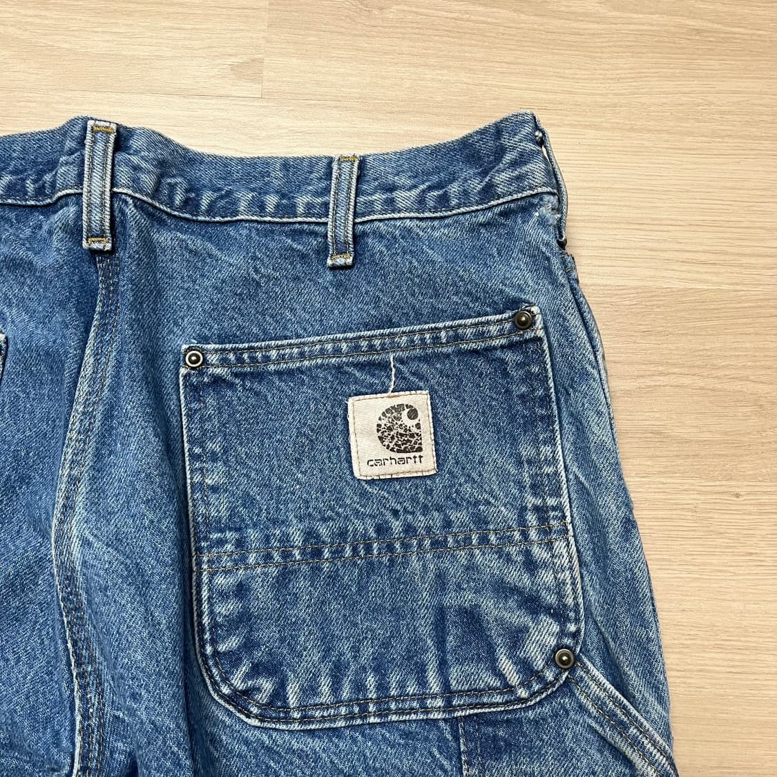 [34X30] 90s usa 빈티지 칼하트 더블니 데님팬츠 상품이미지4