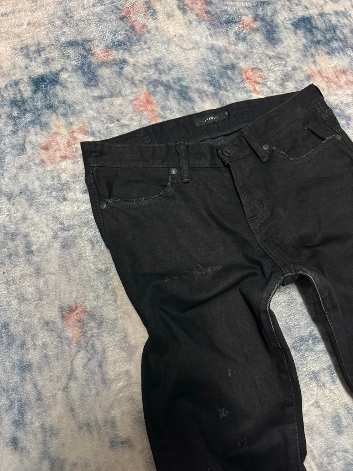 Civarize 00s black distressed zipper den 상품이미지3