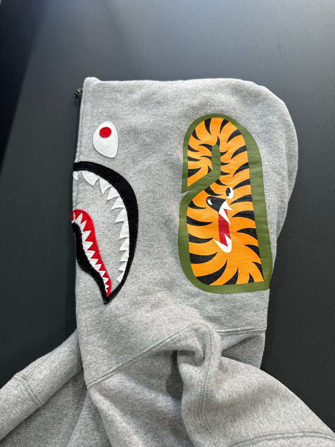 베이프 샤크 카모 풀 후드집업 그레이퍼플 상품이미지6