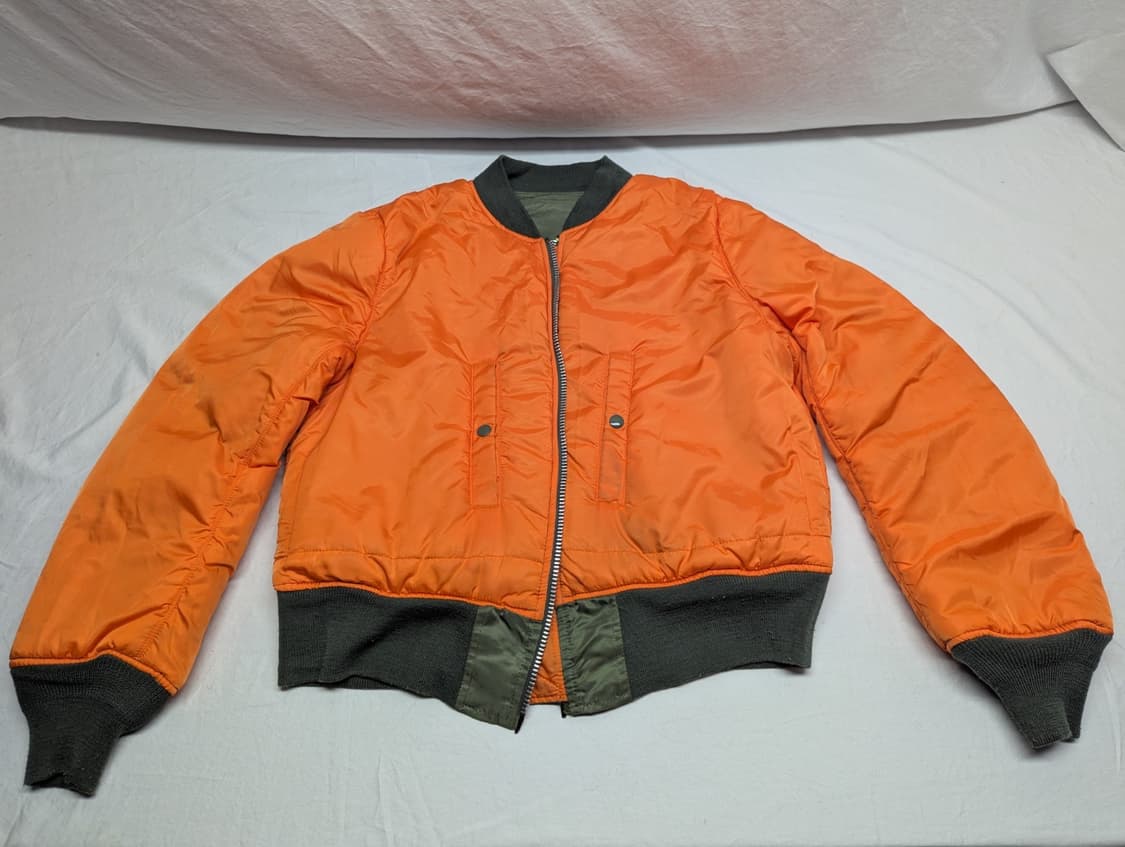 80s 미공군 납품용 알파인더스트리 MA-1 플라이트자켓 카키 상품이미지7